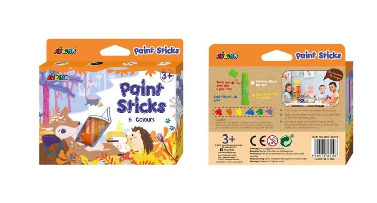 Avenir Paint Sticks/verfstiften (6 stuks) (7336010) - SPADT - speelgoed met advies