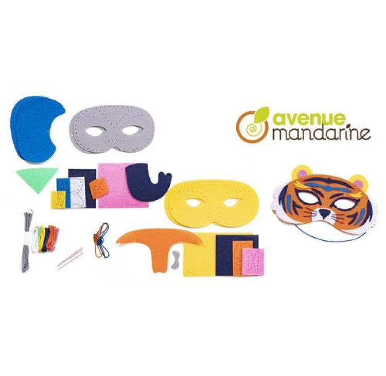 Avenue Mandarine Creative Box, Masks to sew, Animals (KC135C) - SPADT - speelgoed met advies