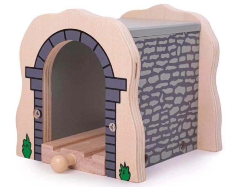 BIGJIGS Houten bergtunnel Treinen (bjt120) - SPADT - speelgoed met advies