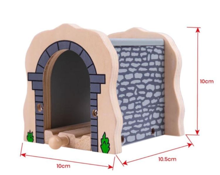 BIGJIGS Houten bergtunnel Treinen (bjt120) - SPADT - speelgoed met advies