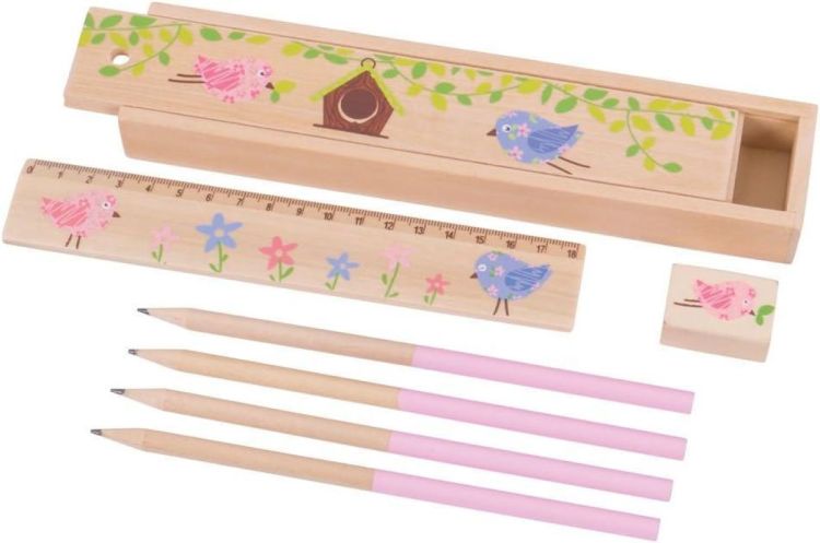 BIGJIGS Houten potlood doosje (BJ233) - SPADT - speelgoed met advies