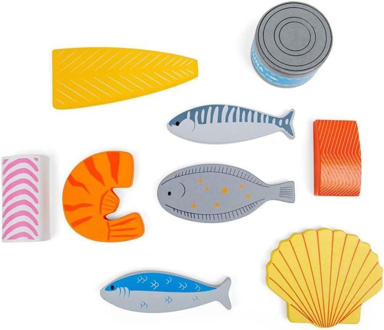 BIGJIGS Houten Vis en Zeevruchten (bj475) - SPADT - speelgoed met advies