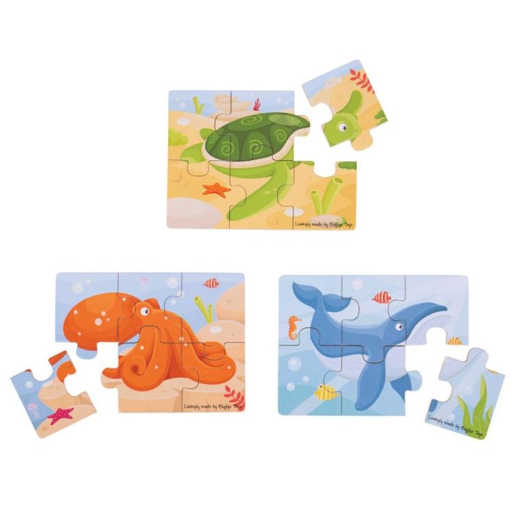 BIGJIGS Puzzel (6) Zeedieren (376) - SPADT - speelgoed met advies