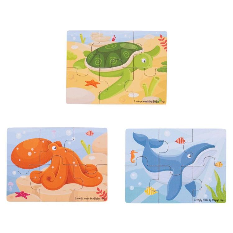 BIGJIGS Puzzel (6) Zeedieren (376) - SPADT - speelgoed met advies