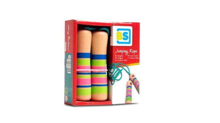 BS Toys Houten Springtouw Turquoise (ga380) - SPADT - speelgoed met advies