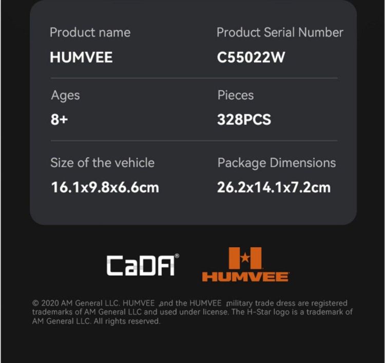 CaDA Humvee Off-Road Truck (1:24) (CDC55022W) - SPADT - speelgoed met advies