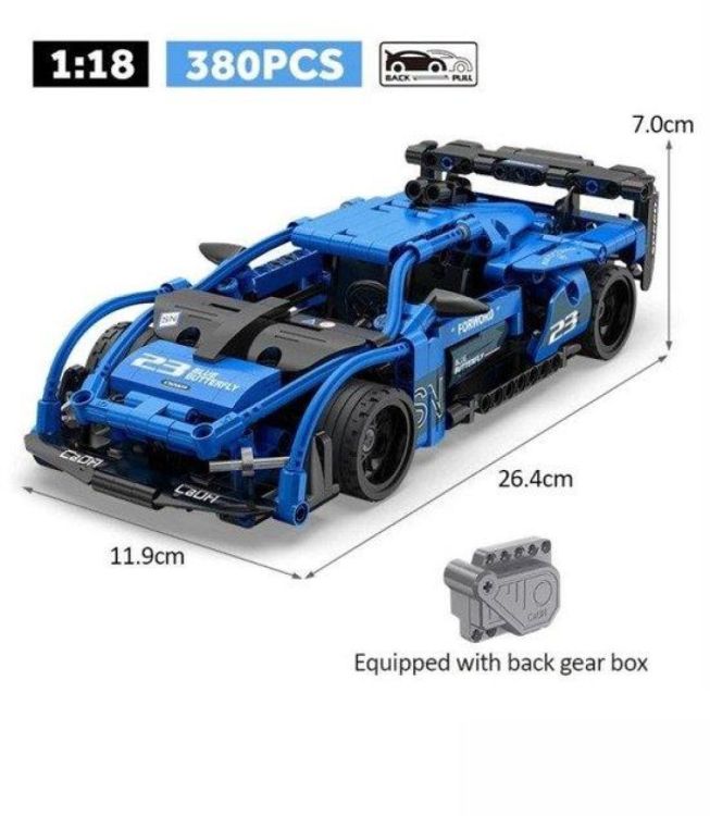 CaDA Pull Back Racing Shadow Sports Car  (1:18) (CDC52023W) - SPADT - speelgoed met advies