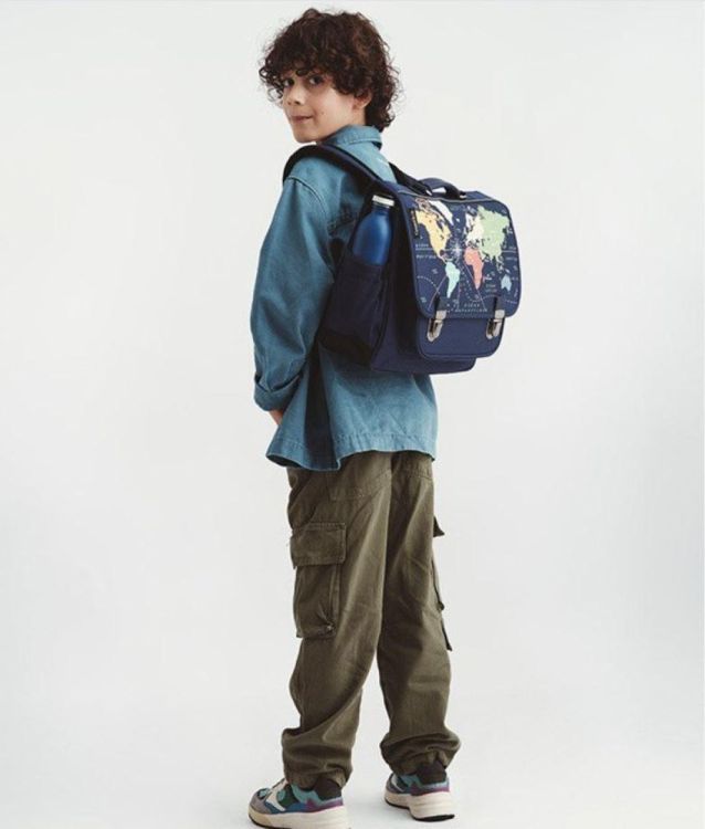 Caramel et Cie Caramel & Cie Boekentas 'Wereldkaart' (M) (MSA10_3004) - SPADT - speelgoed met advies