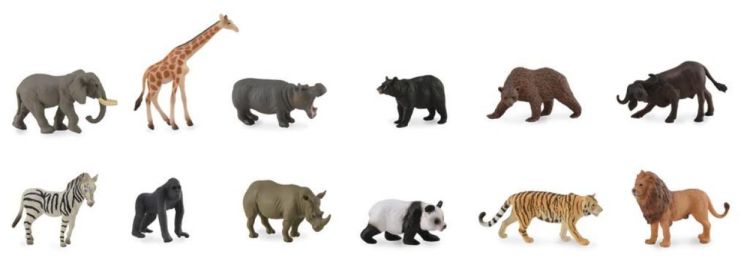 Collecta Mini 'Set met 12 Wilde Dieren' (3389105) - SPADT - speelgoed met advies