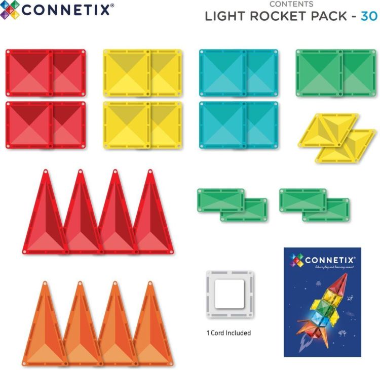 Connetix Light Up Rocket Pack (CT-L-00030-RO) - SPADT - speelgoed met advies