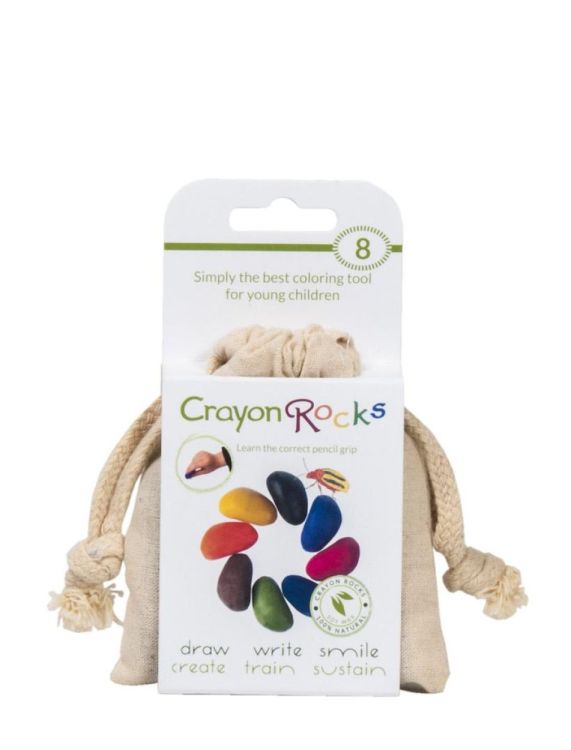 Crayon Rocks Crayon Rocks (8) Ecru zakje (CRR-COT8) - SPADT - speelgoed met advies