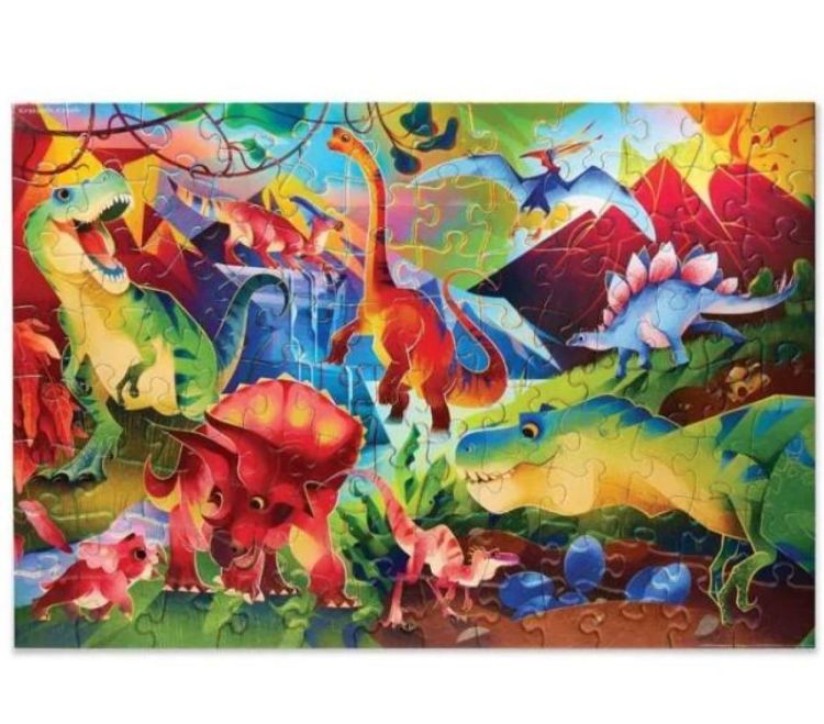 Crocodile Creek Holographic Puzzel 'Dinosaur World' (100) (cc79103) - SPADT - speelgoed met advies