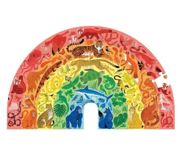 Crocodile Creek Puzzel 'Rainbow Animals' (100) (CC79151) - SPADT - speelgoed met advies