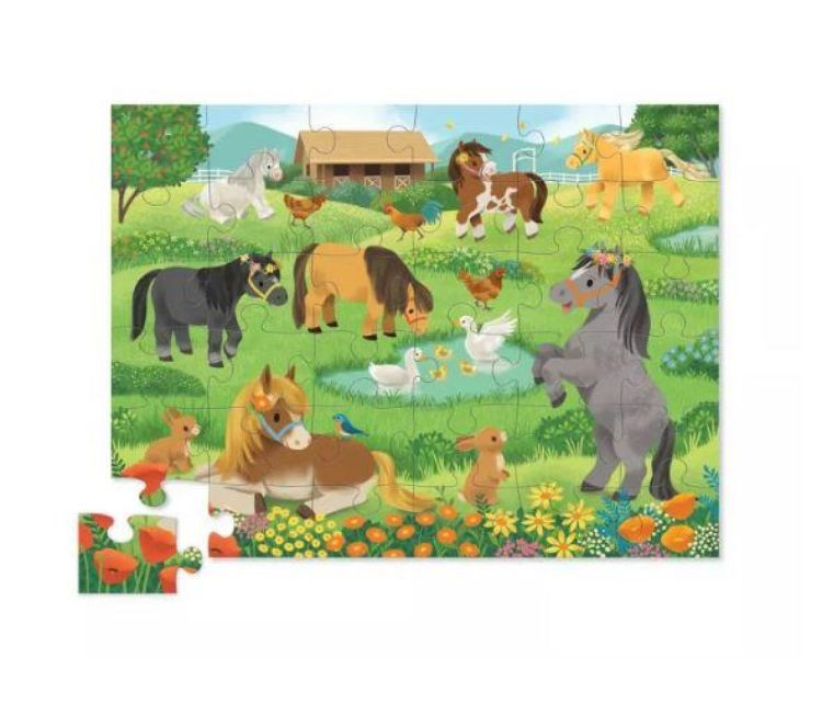 Crocodile Creek Vloerpuzzel 'Mooie Pony's' (36) (CC40797) - SPADT - speelgoed met advies