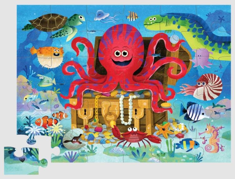 Crocodile Creek Vloerpuzzel 'Schat van de Octopus' (36) (CC40910) - SPADT - speelgoed met advies