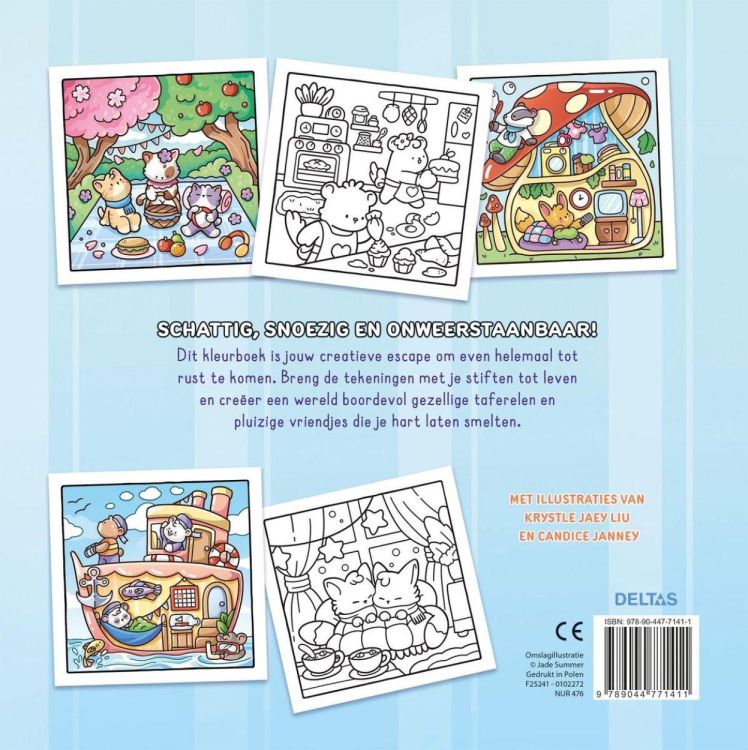 Deltas Uitgeverij Comfy & Cute Cozy Kleurboek Jade Summer (0102272) - SPADT - speelgoed met advies