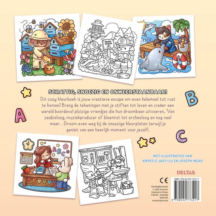 Deltas Uitgeverij Cozy Jobs Comfy Kleurboek Jade Summer (0102266) - SPADT - speelgoed met advies