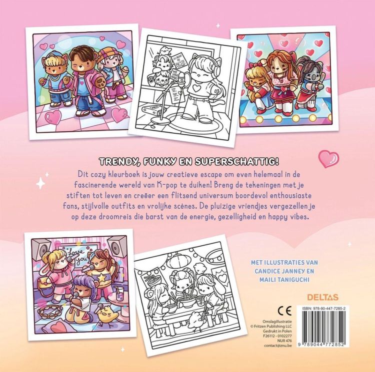 Deltas Uitgeverij Cozy K-Pop Comfy Kleurboek Jade Summer (0102277) - SPADT - speelgoed met advies