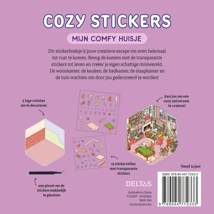 Deltas Uitgeverij Cozy Stickers Mijn Comfy Huisje (0102302) - SPADT - speelgoed met advies