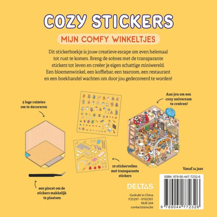 Deltas Uitgeverij Cozy Stickers Mijn Comfy Winkeltjes (0102301) - SPADT - speelgoed met advies