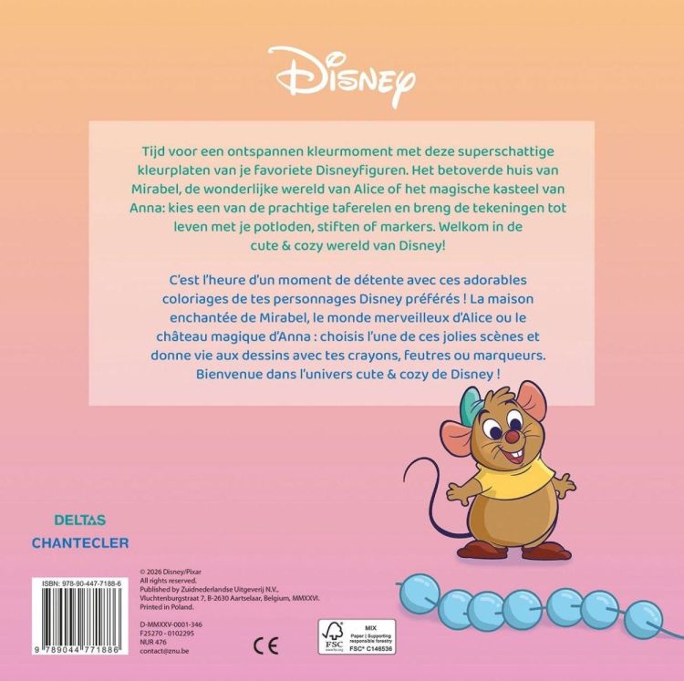 Deltas Uitgeverij Cute & Cozy Color Disney Kleurboek (0102295) - SPADT - speelgoed met advies