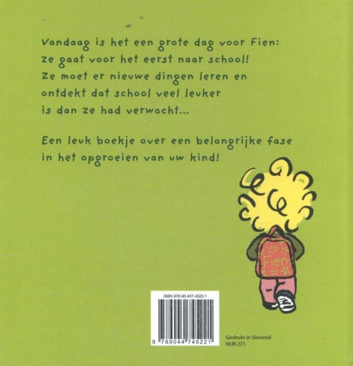 Deltas Uitgeverij Fien gaat voor het eerst naar school (0406173) - SPADT - speelgoed met advies