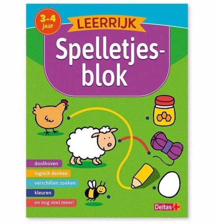 Deltas Uitgeverij Leerrijk Spelletjesblok (3-4j) (0602910) - SPADT - speelgoed met advies