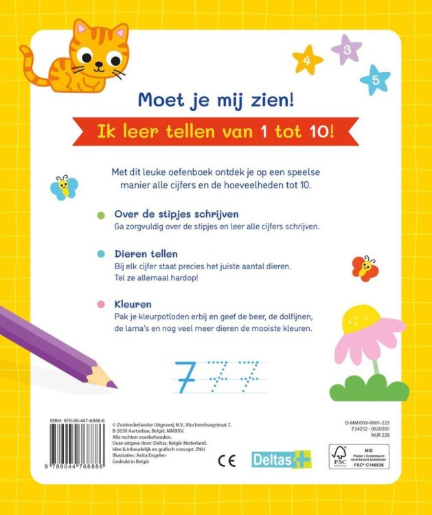 Deltas Uitgeverij Mijn eerste 123 Oefenboek (0620305) - SPADT - speelgoed met advies