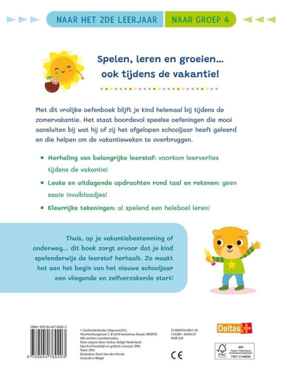 Deltas Uitgeverij Vakantie Oefenpret Leuke Herhalingsoefeningen Taal en Rekenen Naar het 2e Leerjaar (0640333) - SPADT - speelgoed met advies
