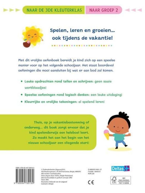 Deltas Uitgeverij Vakantie Oefenpret Leuke Tel -en Schrijfoefeningen Naar de 3e Kleuterklas (0640331) - SPADT - speelgoed met advies
