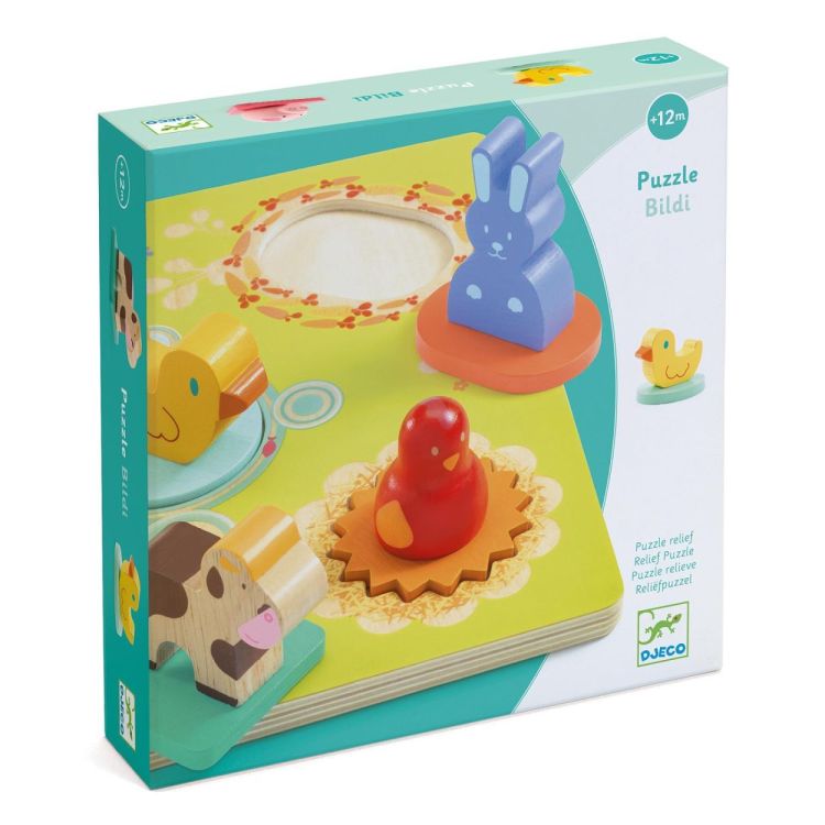 Djeco 3D Inlegpuzzel Bildiduck & Friends (dj01030) - SPADT - speelgoed met advies