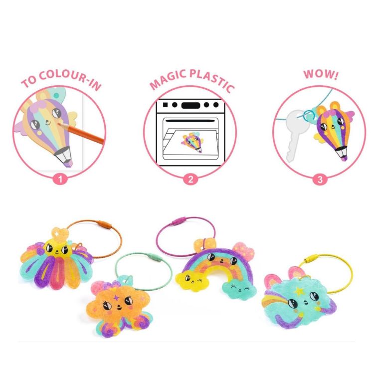 Djeco Artistic Plastic 'Kawaii Keyring' (dj09487) - SPADT - speelgoed met advies