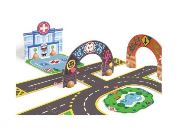 Djeco Crazy Motors 'Puzzle Up City' (dj05499) - SPADT - speelgoed met advies