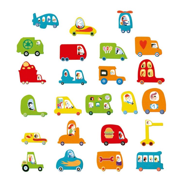 Djeco Creatief met 3D Stickers 'I love Cars' (dj09051) - SPADT - speelgoed met advies