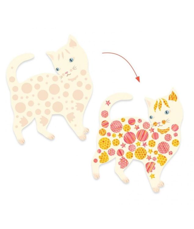 Djeco Creatief met Papier 'Poesjes van Elodie' (dj00079) - SPADT - speelgoed met advies