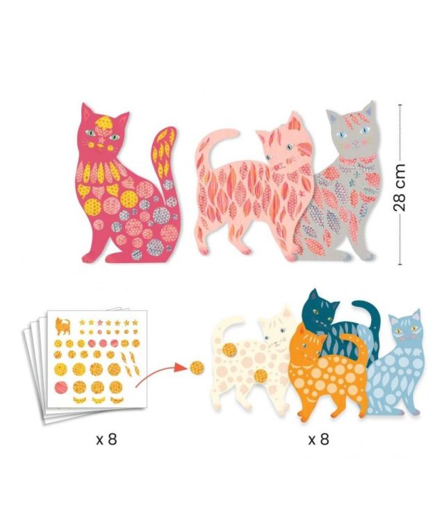 Djeco Creatief met Papier 'Poesjes van Elodie' (dj00079) - SPADT - speelgoed met advies