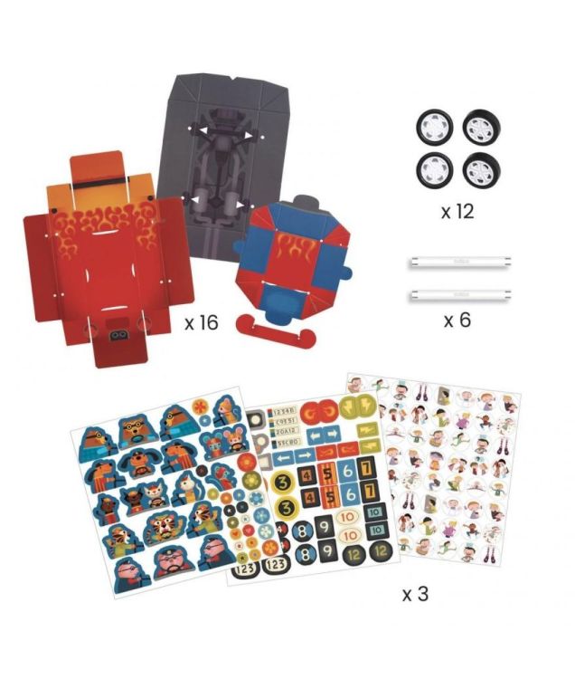 Djeco DIY Grand Prix Racewagens (dj07932) - SPADT - speelgoed met advies