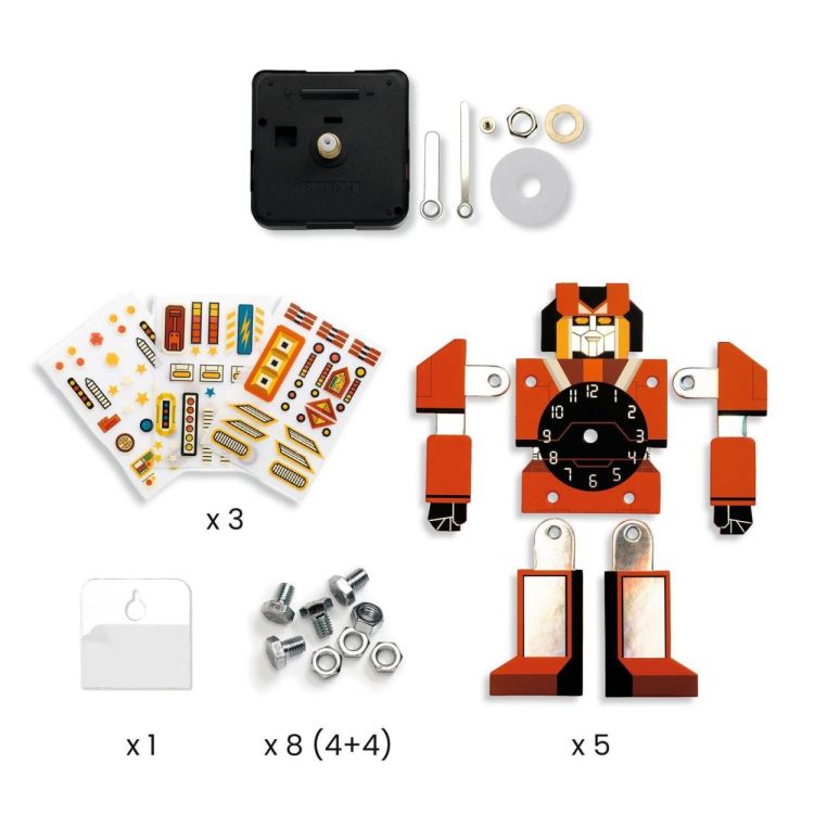 Djeco DIY Klok 'Robotime' (dj07984) - SPADT - speelgoed met advies