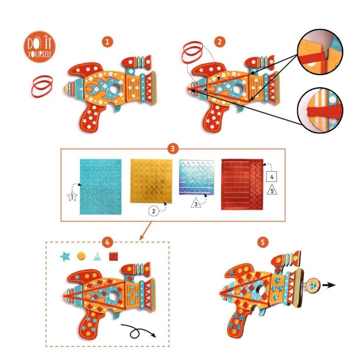 Djeco DIY Token Launchers 'Kosmik' (dj07913) - SPADT - speelgoed met advies