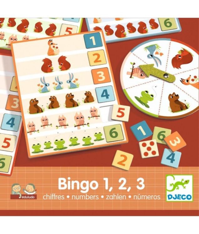 Djeco Eduludo 'Bingo, 1, 2, 3, Getallen' (dj08258) - SPADT - speelgoed met advies