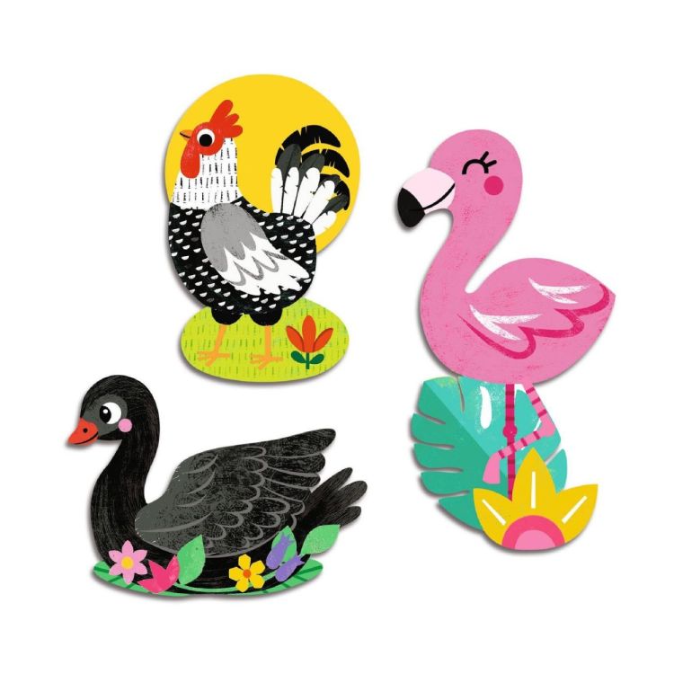 Djeco Grote Stickers 'Vogels' (dj00058) - SPADT - speelgoed met advies