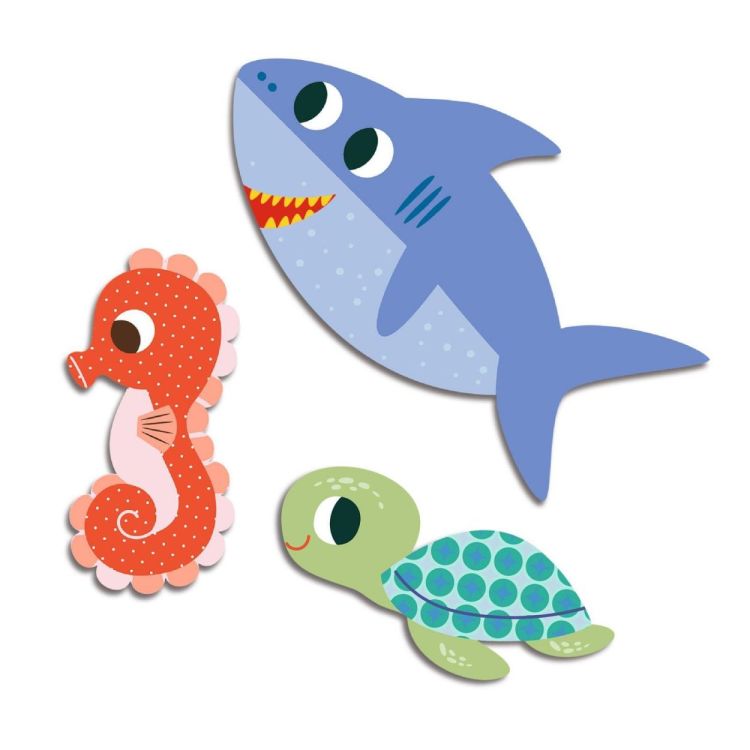 Djeco Grote Stickers 'Zeedieren' (dj00057) - SPADT - speelgoed met advies