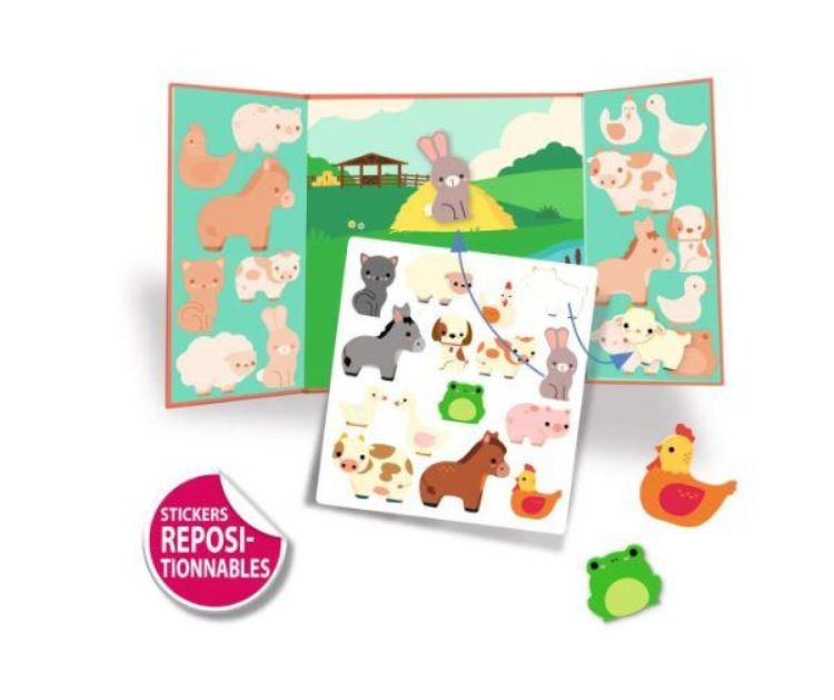 Djeco Herbruikbare Stickers 'Boerderij' (dj00099) - SPADT - speelgoed met advies