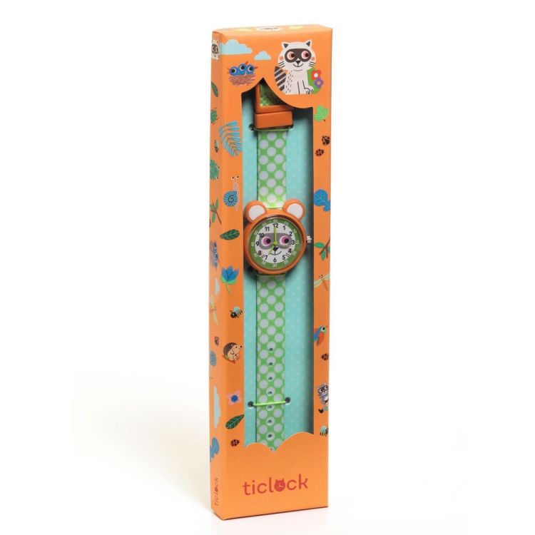 Djeco Kinderhorloge 'Wasbeer' (dd00427) - SPADT - speelgoed met advies