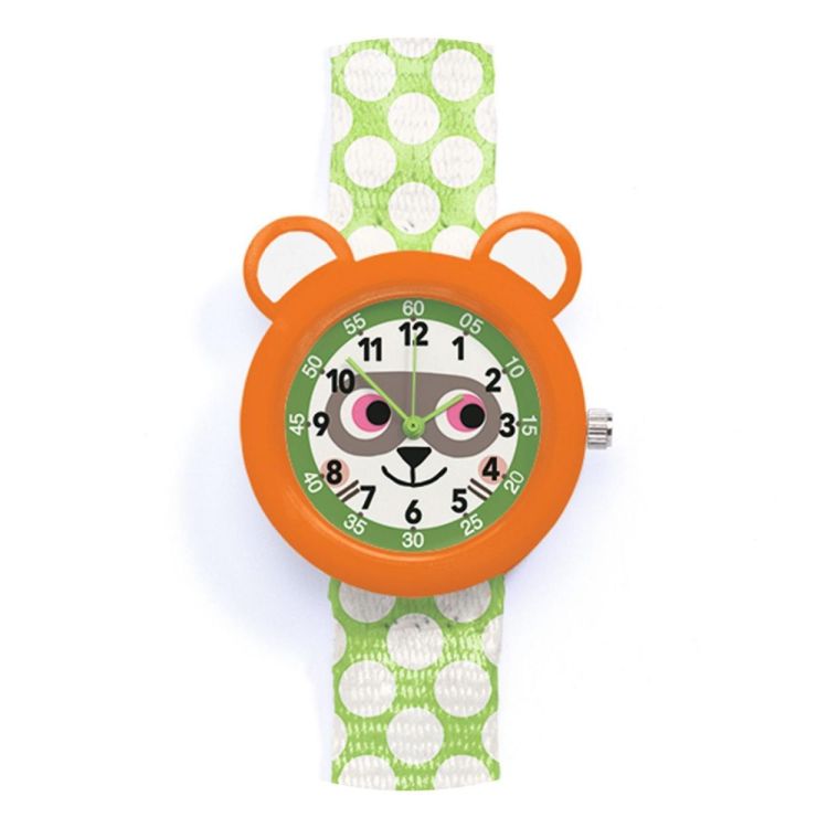 Djeco Kinderhorloge 'Wasbeer' (dd00427) - SPADT - speelgoed met advies