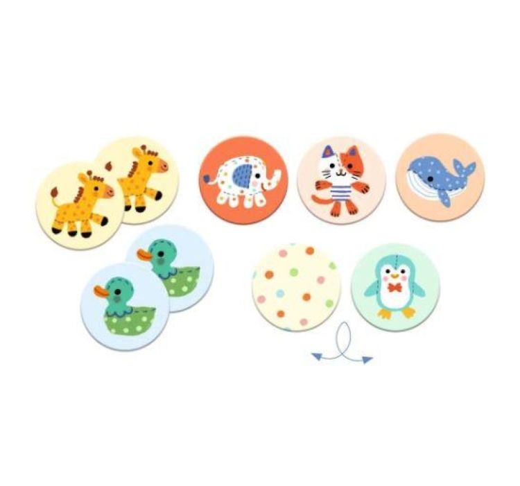 Djeco Memory Pluche Dieren (dj08264) - SPADT - speelgoed met advies