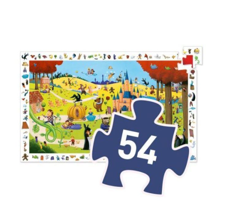 Djeco Observatiepuzzel 'Sprookjes' (54) (dj07561) - SPADT - speelgoed met advies