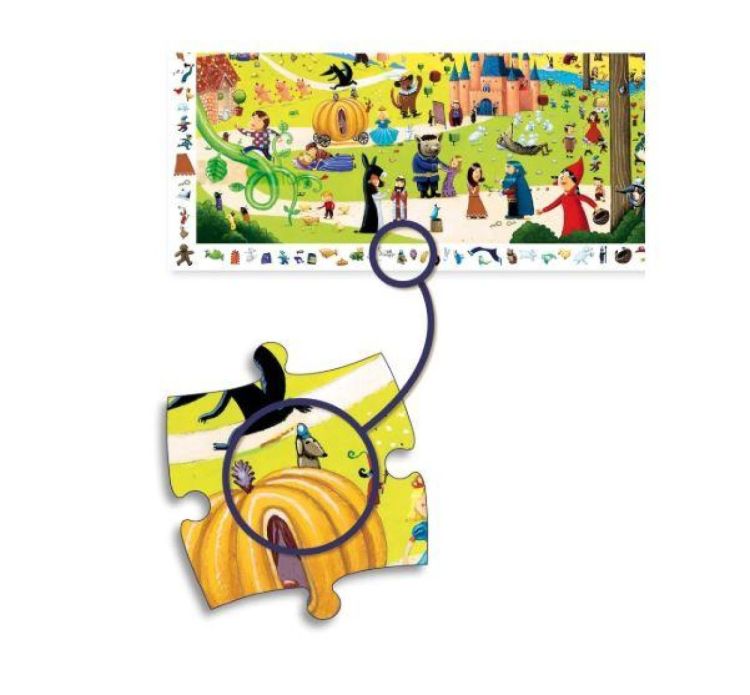 Djeco Observatiepuzzel 'Sprookjes' (54) (dj07561) - SPADT - speelgoed met advies