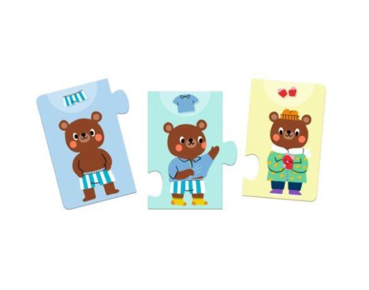 Djeco Puzzel 'Nounours kleedt zich aan' (10) (dj08274) - SPADT - speelgoed met advies