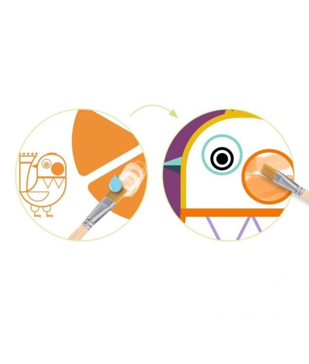 Djeco Schilderen met een palet 'Bolle Wangetjes' (dj09133) - SPADT - speelgoed met advies